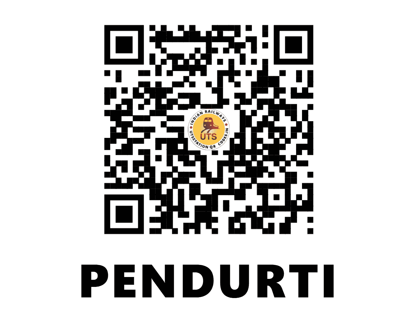 UTS QR Code for PENDURTI - PDT - EO (ANDHRA PRADESH)